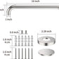 2-Pack 16" Shower Grab Bars – Satin Nickel Stainless Steel Bathroom Safety Handles for Seniors
