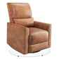 Swivel Rocking Recliner Chair – Deep Seat PU Leather Glider Recliner with High Backrest for Living Room & Bedroom