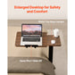 Height & Angle Adjustable Overbed Table with Swivel Casters, Mobile Rolling Bedside Laptop Desk for Home & Office