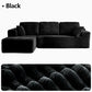 95.7-Inch Oversized L-Shaped Cloud Sectional Sofa with Chaise – Boneless Modular Deep Seat Couch, No Assembly Required