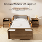 Household solid wood automatic rotating turning over bed multi-functional electric nursing bed