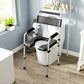 4-in-1 Adjustable Bedside Commode & Shower Chair – Portable Raised Toilet Seat with Handles for Seniors