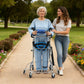 8-Wheel Mobility Walking Aid, Adjustable Height & Width Support Walker for Seniors, Rehabilitation, Home & Care Facilities