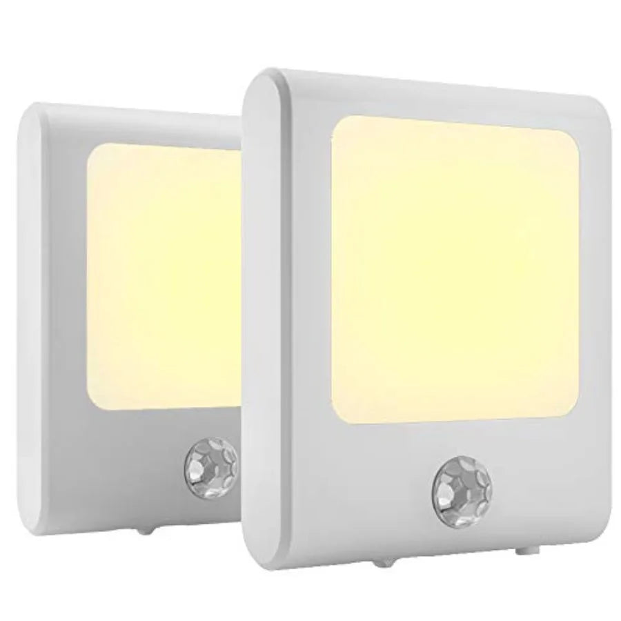 Plug-In Motion Sensor LED Night Light, Dimmable Warm White, for Hallways and Stairs