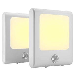 Plug-In Motion Sensor LED Night Light, Dimmable Warm White, for Hallways and Stairs