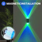 LED Motion Sensor Wall Sconce, 3 Modes 8 Colors, USB Rechargeable Magnetic Night Light for Bedroom & Bathroom