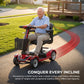 Foldable Electric Mobility Scooter for Adults, 20Ah Removable Battery, 4.8 MPH, 12° Climbing, Anti-Tip Design