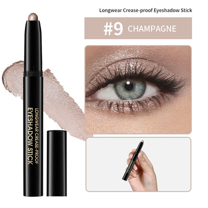 Cream Eyeshadow Stick, Matte and Shimmer Shades, Waterproof Smudge-Resistant Eye Makeup Pencil, 8 Colors Available