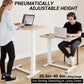Height Adjustable Overbed Table with Tilting Desktop, Rolling Bedside Laptop Desk with Lockable Casters & Steel Frame for Home Use