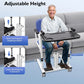 Hydraulic Patient Lift Transfer Chair – Height Adjustable Transport & Shower Wheelchair with 180° Split Seat, 330 lb Capacity