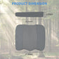 Breathable Leather Memory Foam Car Seat Cushion – Ergonomic Tailbone & Hip Pressure Relief Driving Pad with Mesh Support