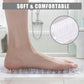 Non-Slip PVC Shower Mat 40x70cm, Soft Bristle Foot Scrubber with Fast Drainage Holes, Clear Bathroom Bath Mat