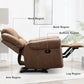 Manual Leather Recliner Chair – Classic Upholstered Lounge Chair with Padded Arms for Living Room