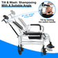 3-in-1 Shower Commode Wheelchair – Adjustable Reclining Bathroom Transport Chair with Removable Bedpan