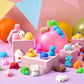 100-Pack Mini Animal & Fruit Mochi Squishy Toys, Sensory Fidget Party Favors for Kids