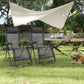 Set of 2 Zero Gravity Reclining Lounge Chairs – Portable Folding Outdoor Chairs with Cup Holder Trays & Adjustable Pillows