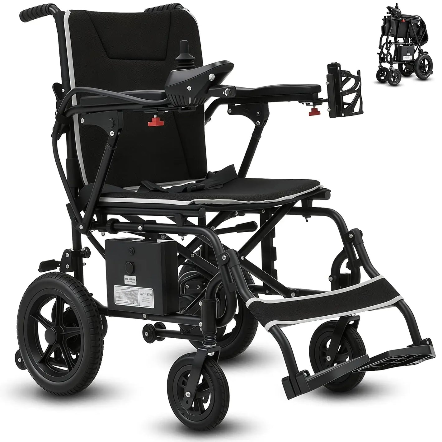 36lbs Ultralight Foldable Electric Wheelchair with 15 Mile Range