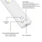 USB Rechargeable LED Under Cabinet Light with Motion Sensor, Dimmable Wireless Light for Kitchen, Closet, Cabinet & Bedroom
