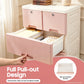6-Drawer 5-Tier Rolling Storage Cart with Lock & Wheels, 55 lb Capacity PP Mobile Organizer Cabinet for Bedroom & Study