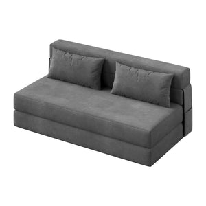 4-in-1 Folding Sofa Bed – Convertible Corduroy Loveseat Sleeper Couch with Pillow, Space-Saving Fold-Out Chair Bed