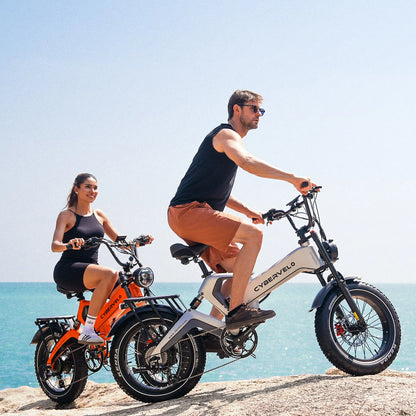 EK6 Max 3000W Folding Electric Bike for Adults – 48V 40Ah Battery, 20" Fat Tires, 30+ MPH, Up to 150-Mile Range