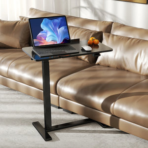 Adjustable Overbed Table with Wheels – Height Adjustable Tilt-Top Bedside Laptop Desk, Mobile Standing Table for Bedroom