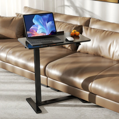 Adjustable Overbed Table with Wheels – Height Adjustable Tilt-Top Bedside Laptop Desk, Mobile Standing Table for Bedroom