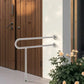 31.5" U-Shaped Toilet Safety Rail – 304 Stainless Steel Grab Bar with Anti-Slip Handle & Support Leg, 300 lb Capacity