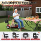 4-Wheel Foldable Electric Mobility Scooter for Adults, 20Ah Battery, 360° Swivel Seat, Solid Tires, Red