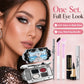 6-Piece Eye Makeup Set with Matte & Shimmer Eyeshadow Palette, Eyebrow Pen, 2 Brushes, Gel Eyeliner & Mascara Primer