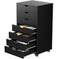7-Drawer Rolling Storage Cabinet with Wheels, Wooden Chest Dresser & Mobile File Organizer for Bedroom, Office & Living Room