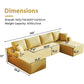 7-Seater U-Shaped Cloud Sectional Sofa – Oversized Deep Seat Couch with Double Chaise & Sleeper Section, No Assembly Required