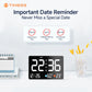11-Inch LED Digital Alarm Clock with Large Display, Date, Day, Temperature & Humidity, Dual Alarms, Wall & Tabletop