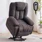 Power Lift Recliner Chair with Massage & Heat, 3-Position Electric Stand Assist Sofa with USB Ports, Cup Holders & Side Pockets