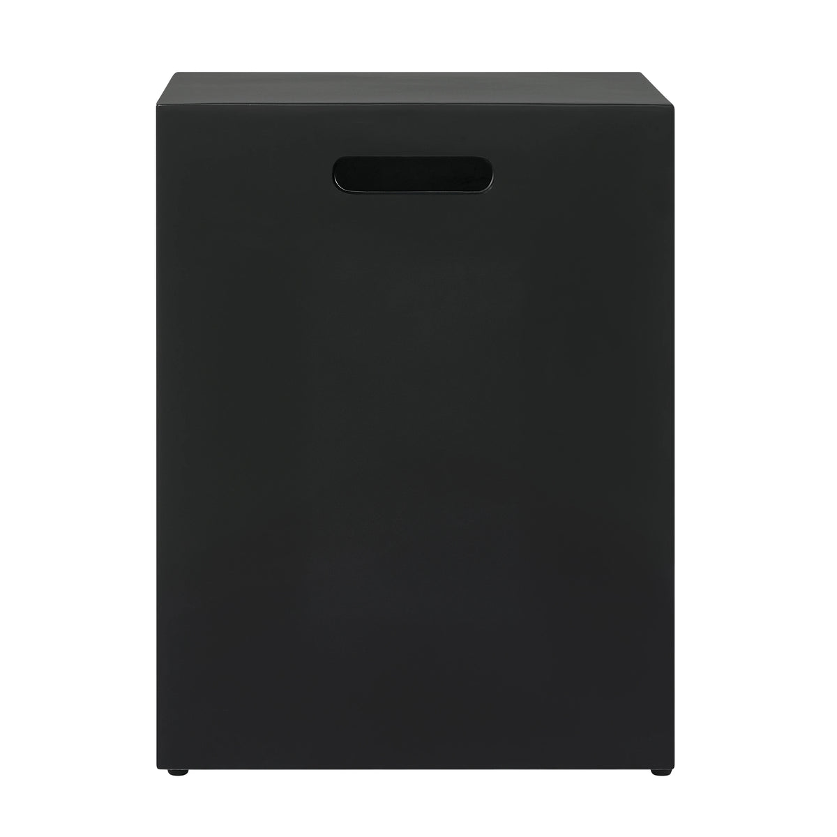 Modern Cube Side Table with Built-In Handles, Portable Square Accent End Table for Living Room & Bedroom