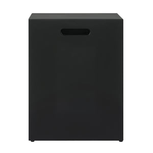 Modern Cube Side Table with Built-In Handles, Portable Square Accent End Table for Living Room & Bedroom