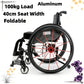 Lightweight Foldable Manual Sports Wheelchair for Elderly and Disabled