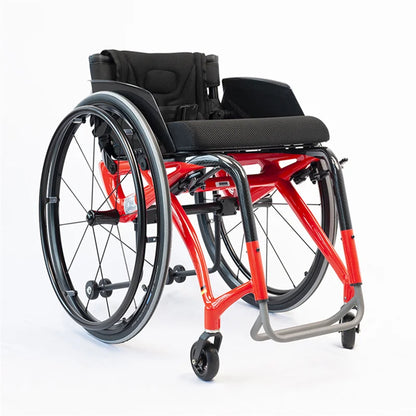 Carbon Fiber Sports Wheelchair with Foldable Backrest and Quick Release Wheels