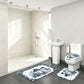 Winter Snowman Bathroom Rug Set, Holiday Bath Mat & Toilet Lid Cover
