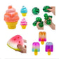 Mini Food & Foot-Shaped Mochi Squishy Mystery Blind Box, Soft Sensory Squeeze Fidget Toy