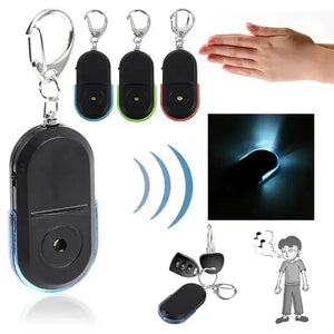 Anti-Lost Key Finder with Whistle Sound Activation, LED Flashing Beep Alarm Keychain Locator for Keys & Personal Items
