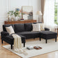 U-Shaped 4-Seater Sectional Sofa – Upholstered Lounge Sleeper Couch with Removable Cushions for Living Room