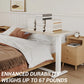 Height Adjustable Overbed Table with Tilting Desktop, Rolling Bedside Laptop Desk with Lockable Casters & Steel Frame for Home Use