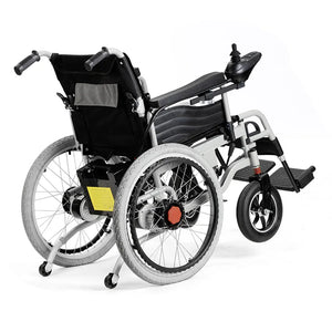 Foldable Steel Power Electric Wheelchair with Flip-up Pedals