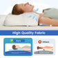 King Size Ergonomic Memory Foam Pillow with Cooling Pillowcase, Contoured Neck & Shoulder Support for Back, Side & Stomach Sleepers