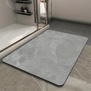 Quick Dry Diatom Mud Bathroom Mat, Absorbent Bath Rug with Non-Slip Rubber Backing for Bathroom, Kitchen & Entryway