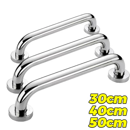 Stainless Steel Bathroom Grab Bar – 30/40/50cm Shower Safety Handrail & Towel Rack
