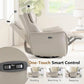 Electric Swivel Rocker Recliner Chair, 360° Power Faux Leather Glider Rocking Recliner for Living Room & Nursery