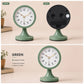 Vintage Analog Alarm Clock with Night Light, Silent Quartz Movement, Battery Operated Small Bedside Desk Clock for Bedroom