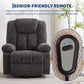 Power Lift Recliner Chair with Massage & Heat, 3-Position Electric Stand Assist Sofa with USB Ports, Cup Holders & Side Pockets
